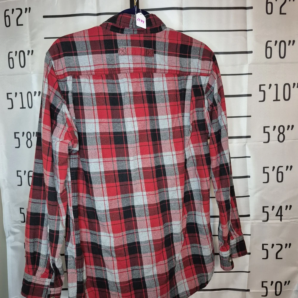 Duluth Trading Co Men's Red Plaid Flannel Shirt 1299/425